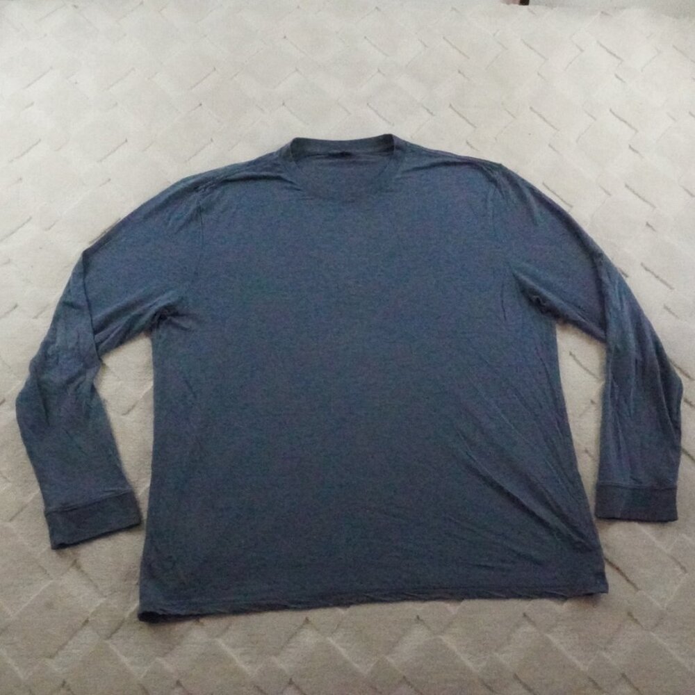 allbirds Long Sleeve Shirt Mens 2XL Teal Wool Blend Performance Stretch